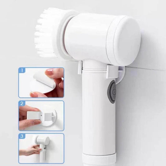 Magic Brush Cordless Spin Scrubber Electric Rechargeable with 5-in-1 Brush Heads for Deep Clean in Bathroom Kitchen Tile Grout