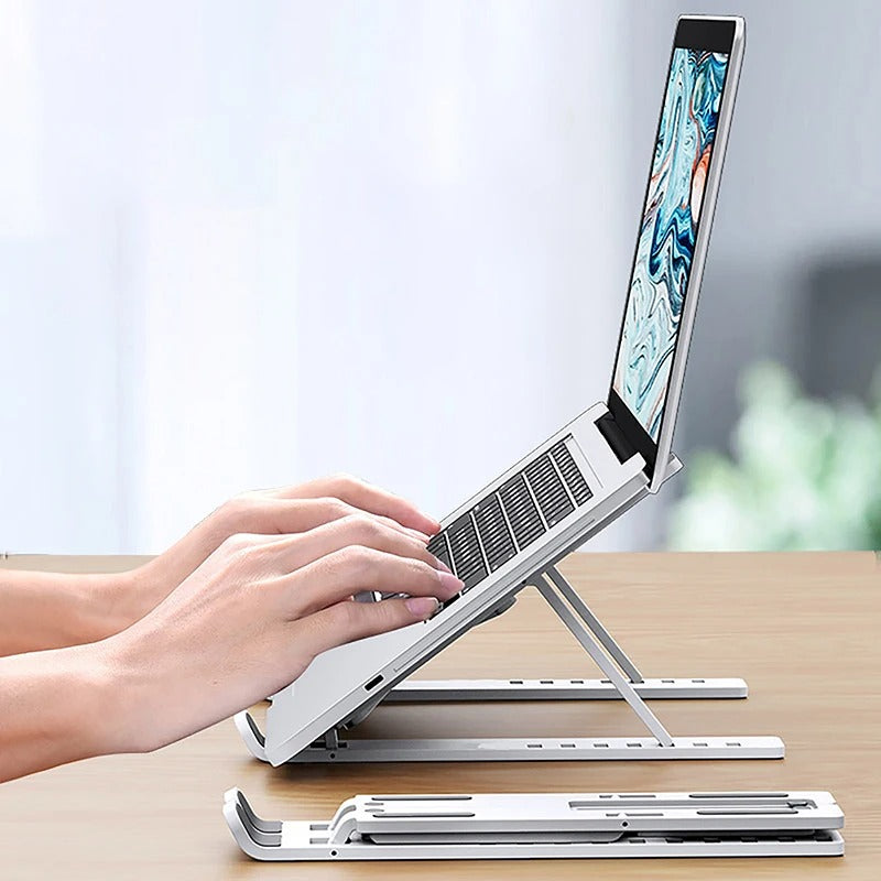 Easy-to-Adjust Laptop Stand for Macbook; Foldable and Non-slip Cooling Base for Laptop/Tablet/Phone