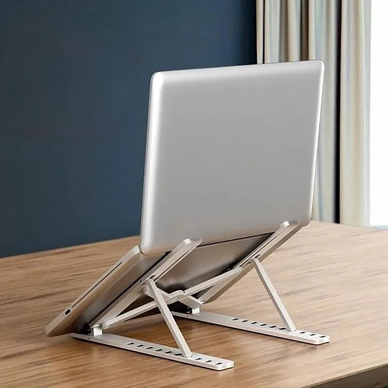 Easy-to-Adjust Laptop Stand for Macbook; Foldable and Non-slip Cooling Base for Laptop/Tablet/Phone