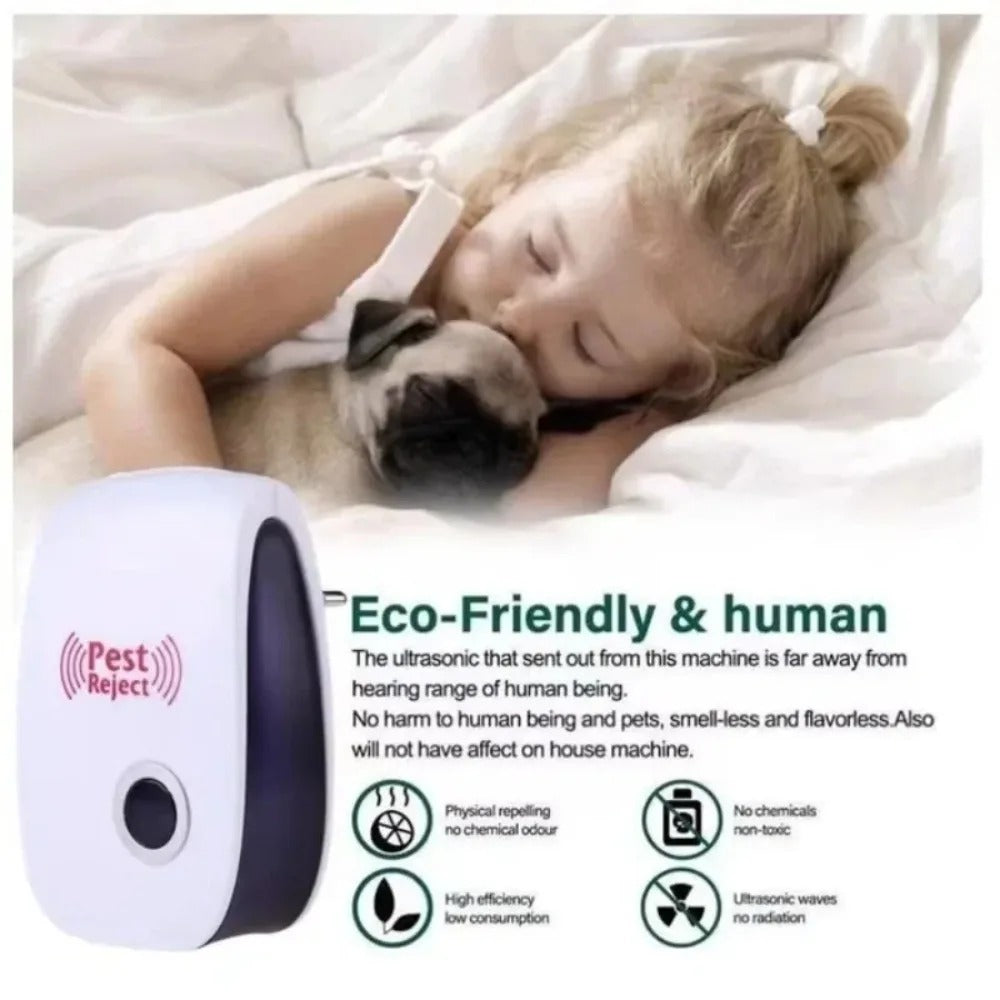 Plug-In Ultrasonic Pest Repeller,Electronic Insect Control,Mosquito Repellent For Home,Repels Mice Ants Spiders Cockroaches