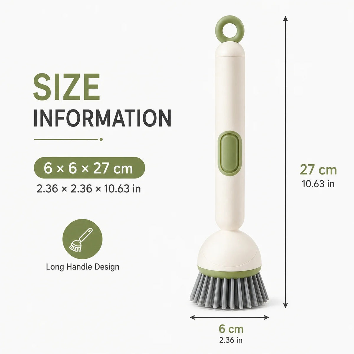 Rotating Dish Brush with Soap Dispenser Long Handle Pot Pan Cleaning Brush 6 Angle Adjustable Kitchen Scrubber Tool