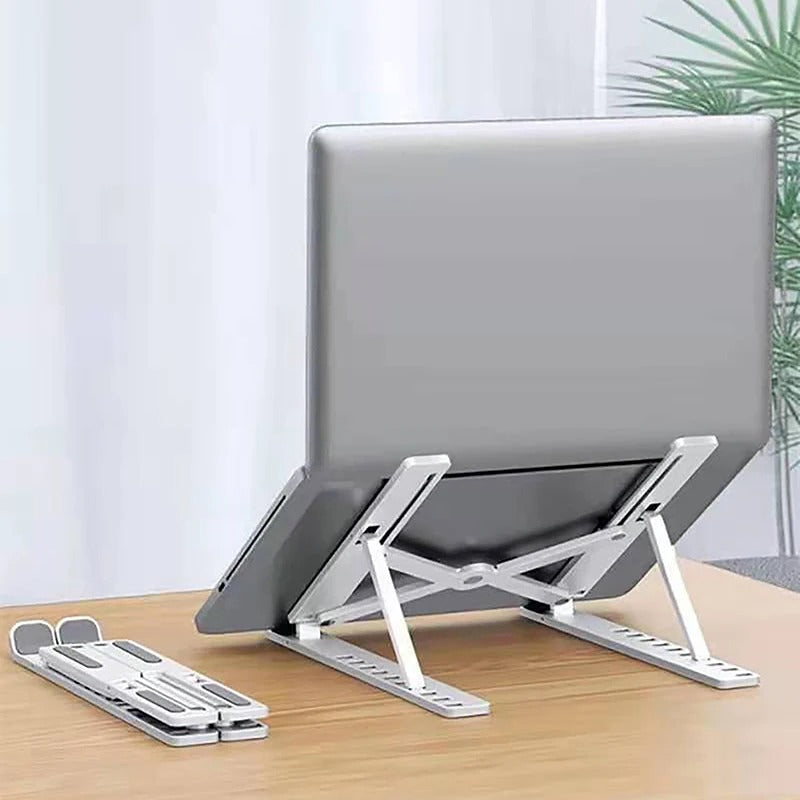 Easy-to-Adjust Laptop Stand for Macbook; Foldable and Non-slip Cooling Base for Laptop/Tablet/Phone